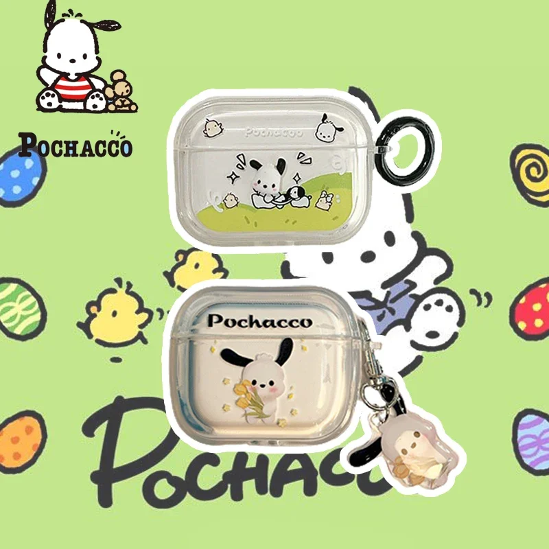 

Cartoon Pochacco Earphone Case For Airpods 1 2 3 Pro Cover Protective Bluetooth Wireless Earbud Cute Clear Cover Accessories