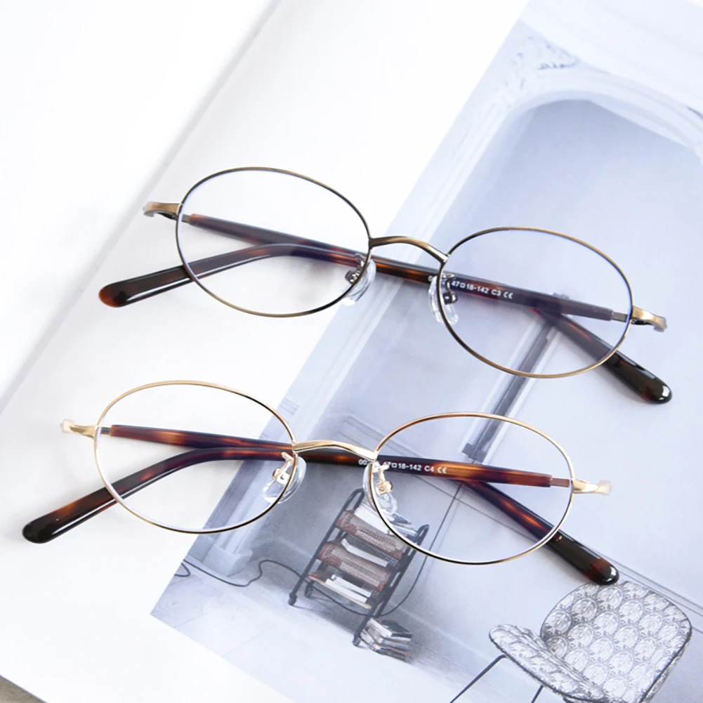 Eyeglasses Frames Eyeglass Frames Peekaboo korean retro oval glasses for Men and Women