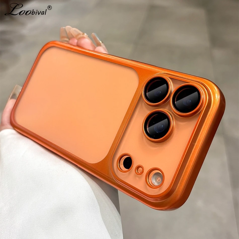 Matte Hard PC Ultra Slim Case For Iphone 17 Pro Max 17Pro Promax Plating Camera Film Protector Frosted Shockproof Cover_voghion.com