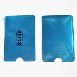 RFID NFC Blocking Aluminum Credit Card Holder - 10 Pack Set (Blue)