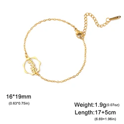 Unift Floral Birth Flower Charm Bracelet - Stainless Steel Cosmos & Poppy Design, Trendy Minimalist Jewelry (May Lily of Valley - G)