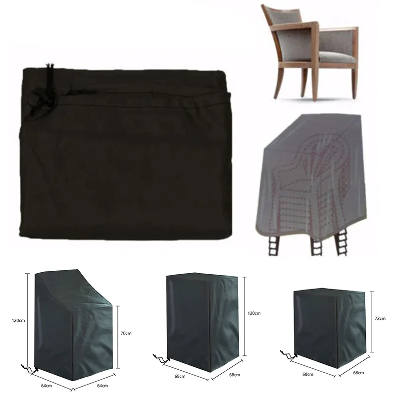 New Stacked Chair Dust Cover Storage Bag Outdoor Garden Patio Furniture Protector Waterproof Dustproof Sofa Armchair Organizer 3