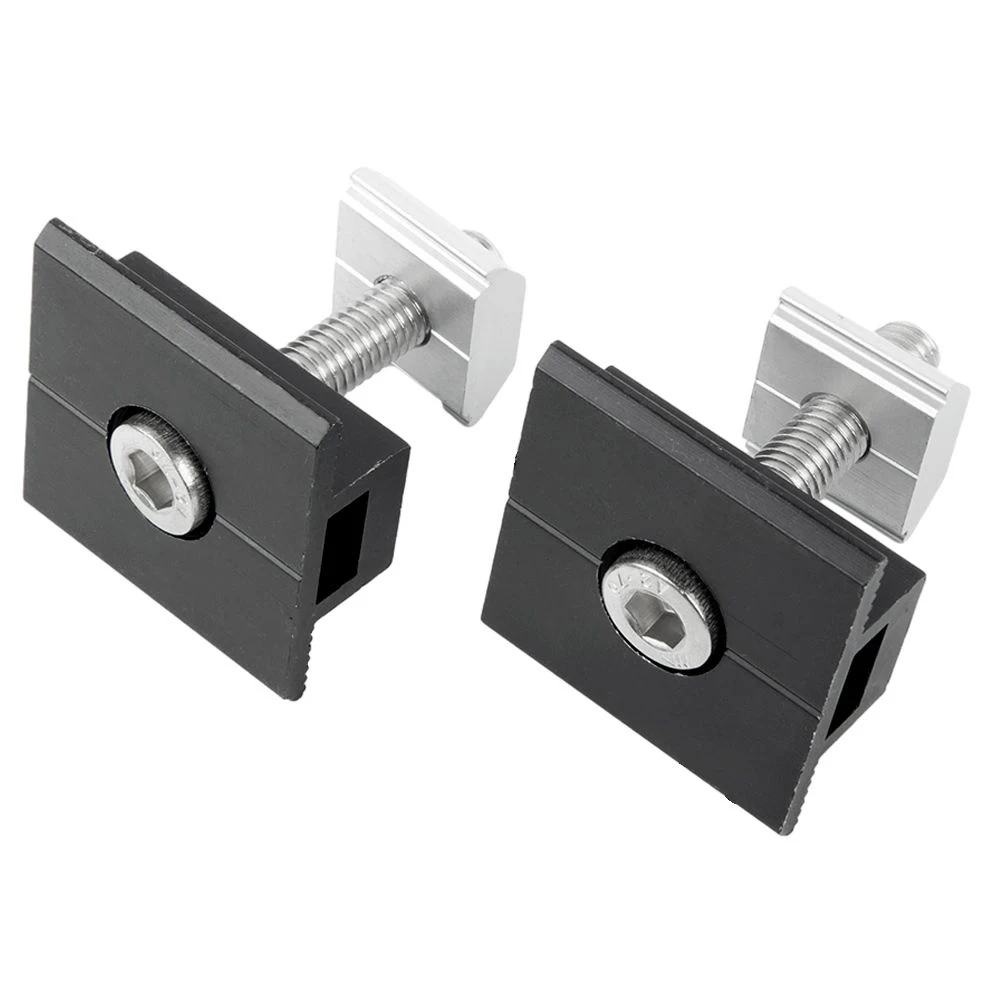 Description Picture 2 of item1Pc End Clamp/Medium Clamp Solar Panel Bracket Fixing PV End Clamp Aluminum Alloy AL6005-T5 NimM8*25 Stainless Steel Screws SUS3