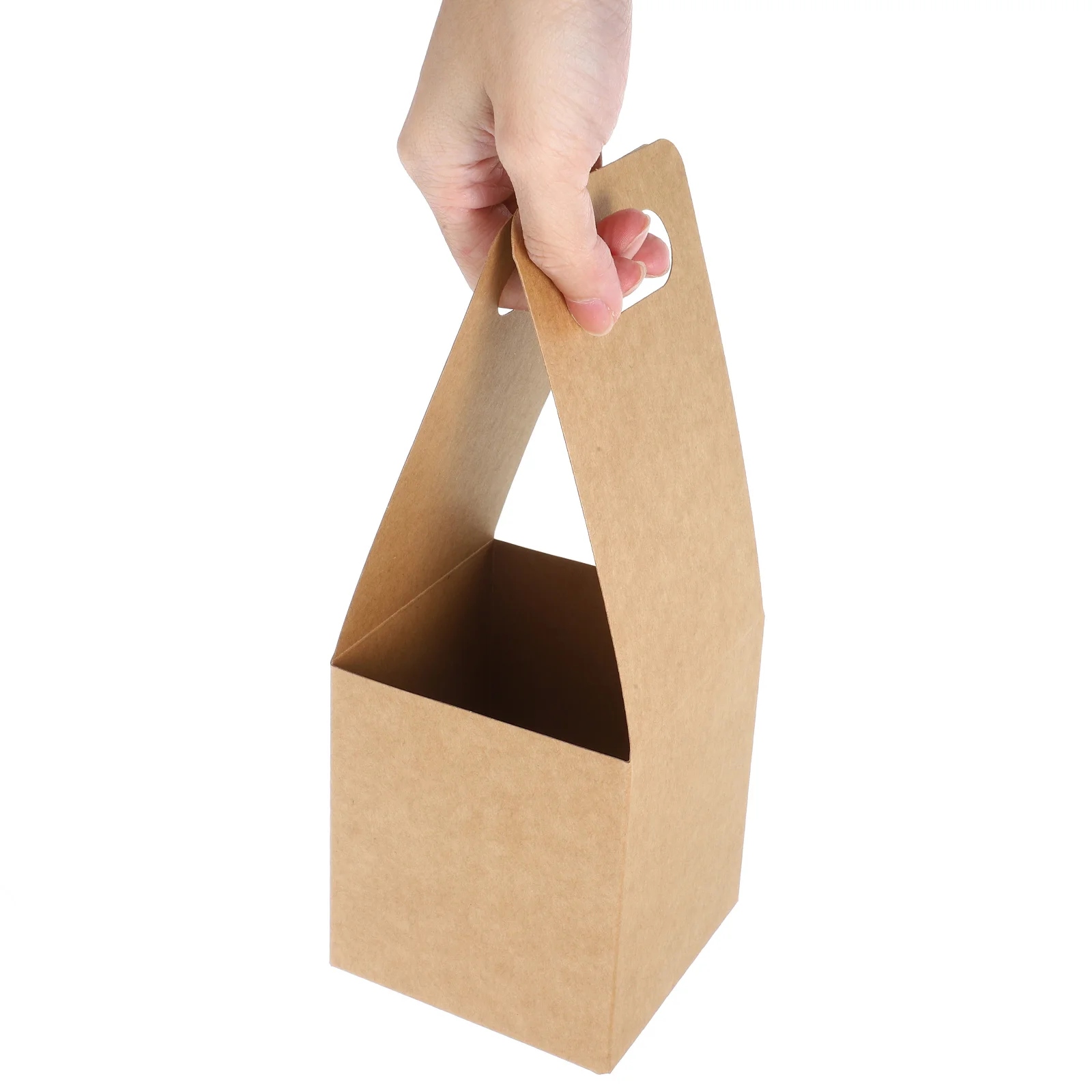 10pcs Disposable Drink Carrier Handle Kraft Paperboard Cup Holder for Hot or Cold Drinks To Go Coffee Cup Holders