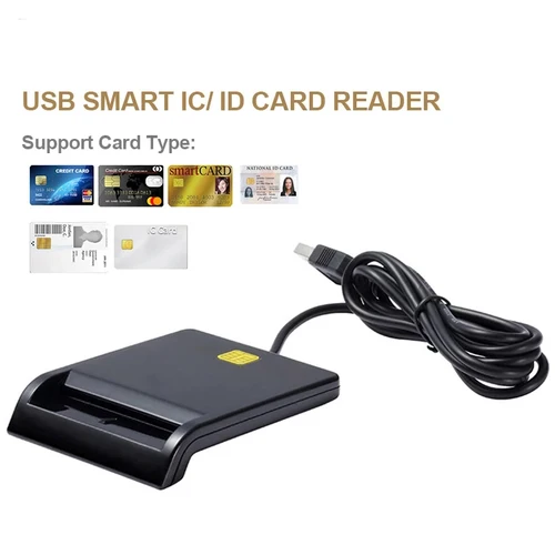 X01 USB 스마트 카드 리더 은행 카드 IC/ID EMV 카드 리더 Windows 7 8 10 Linux OS USB-CCID ISO 7816 3