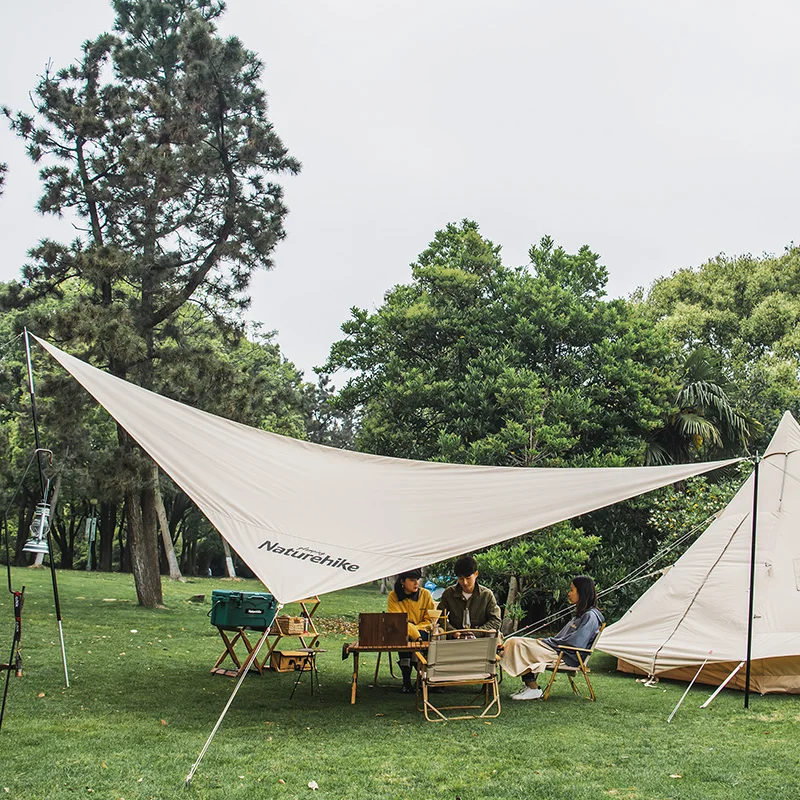 Naturehike Diamond Tarp Rainproof Cotton Fabric Sun Shelter Outdoor Camping Canopy Portable Sunscreen