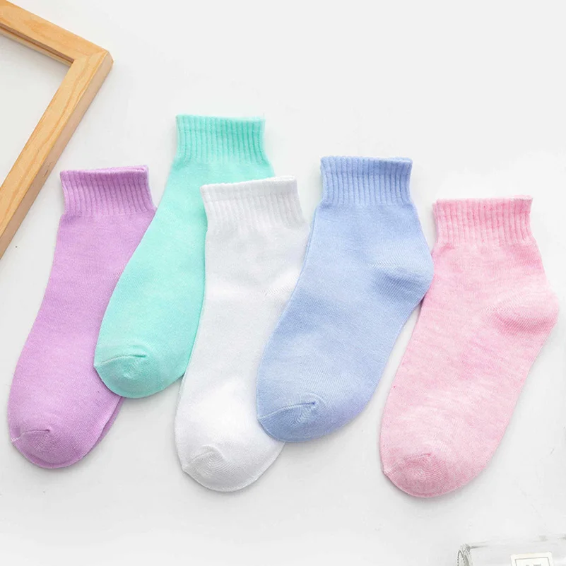 10pcs=5Pairs Women Cotton Socks Hosiery Spring Autumn Winter Calcetines Meias Daily Soft Summer Short Sock Lady Girl Sport Socks knee socks