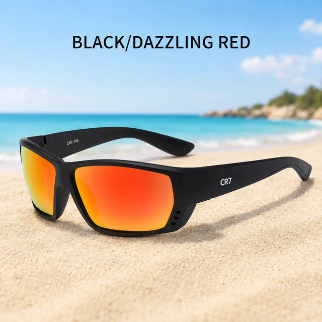 Lunettes de soleil polarisées CR7, protection UV400, pour hommes et femmes, pour la pêche, la conduite, le cyclisme, la randonnée, la plage, les voyages 1