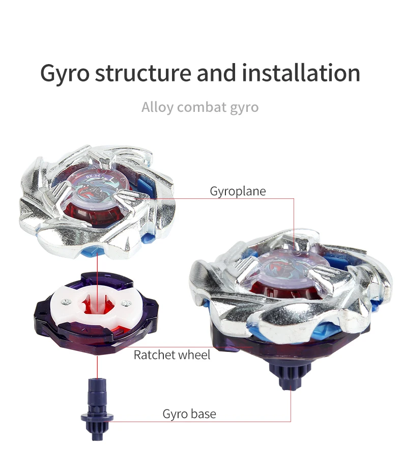 Metal Battle Gyro Bey X BX-34 Starter Cobaltdragoon Linker Kreisel mit Saitenwerfer – Detail 8