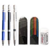 Mechanical Pencil 2mm 2B Automatic Pencils Set Black Colors Lead Refills for Writing Drawing Art Sketch Student School Supplies 1