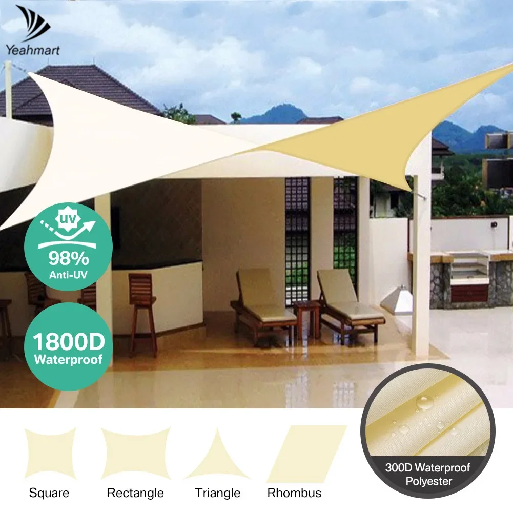 Waterproof Sun Shelter Triangle Sunshade Sail Outdoor Cover for Garden Patio Camping outdoor awnings