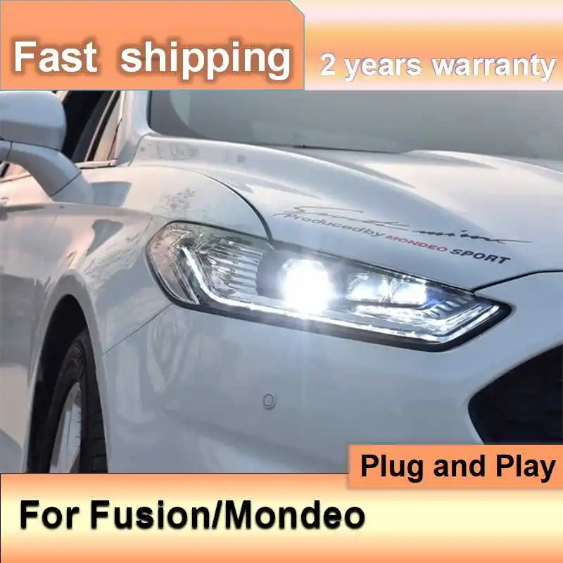 

Автомобильные аксессуары для Ford Fusion передние фары 2013-2016 Mondeo передние фары DRL сигнал поворота фары дальнего света