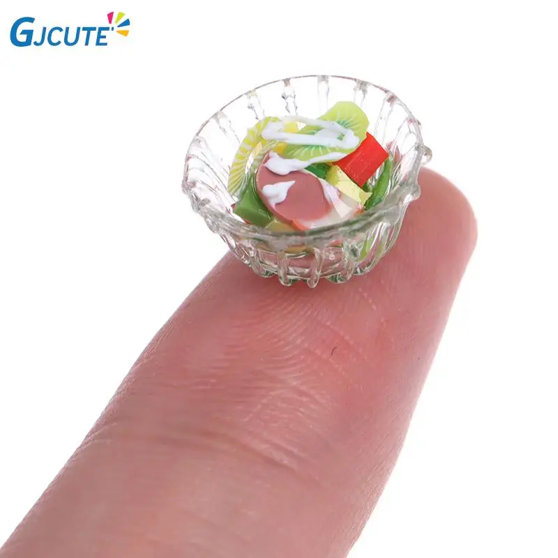 1PC Miniature Dollhouse Vegetable Salad Bowl Mini Play Food Doll House Kitchen Accessories Toy 1:12 Scale kitchen toys pretend kitchen toys pretend food toys