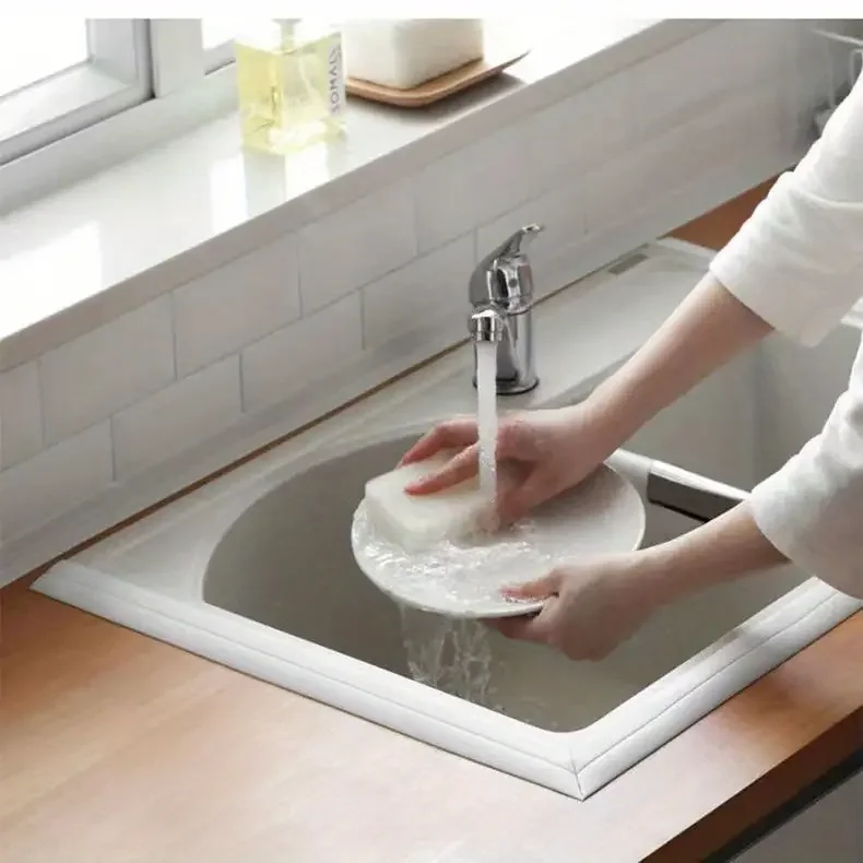 Description Picture 4 of item1 Roll of Waterproof White PVC Self-Adhesive Tape - Perfect for Bathroom, Sink & Kitchen - Super Strong Stickiness!