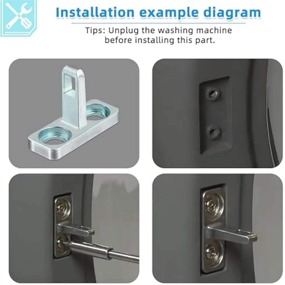 1Pack 5304505088 Washer Door Strike Replacement for Washer Door Latch 4452319 AP6031188 PS11766033