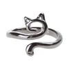 Y1UE Adjustable Open Rings for Women Dainty Long Tail Finger Ring Knitting Crocheting Joint Ring Jewelry Ornament 3