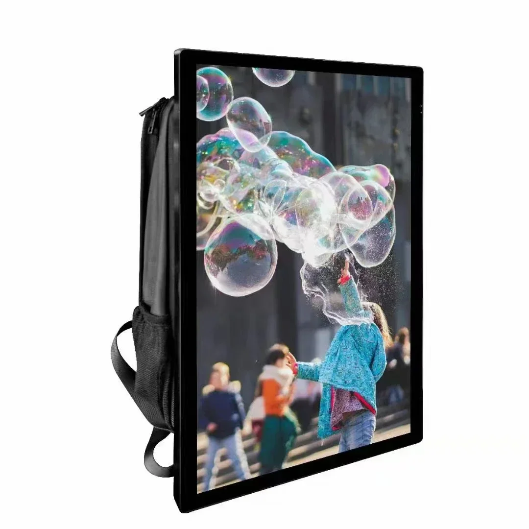 Portable 21.5' Outdoor Advertising Backpack Billboard 32GB Touch Screen LCD Multi-Media Player for Events And Promotions