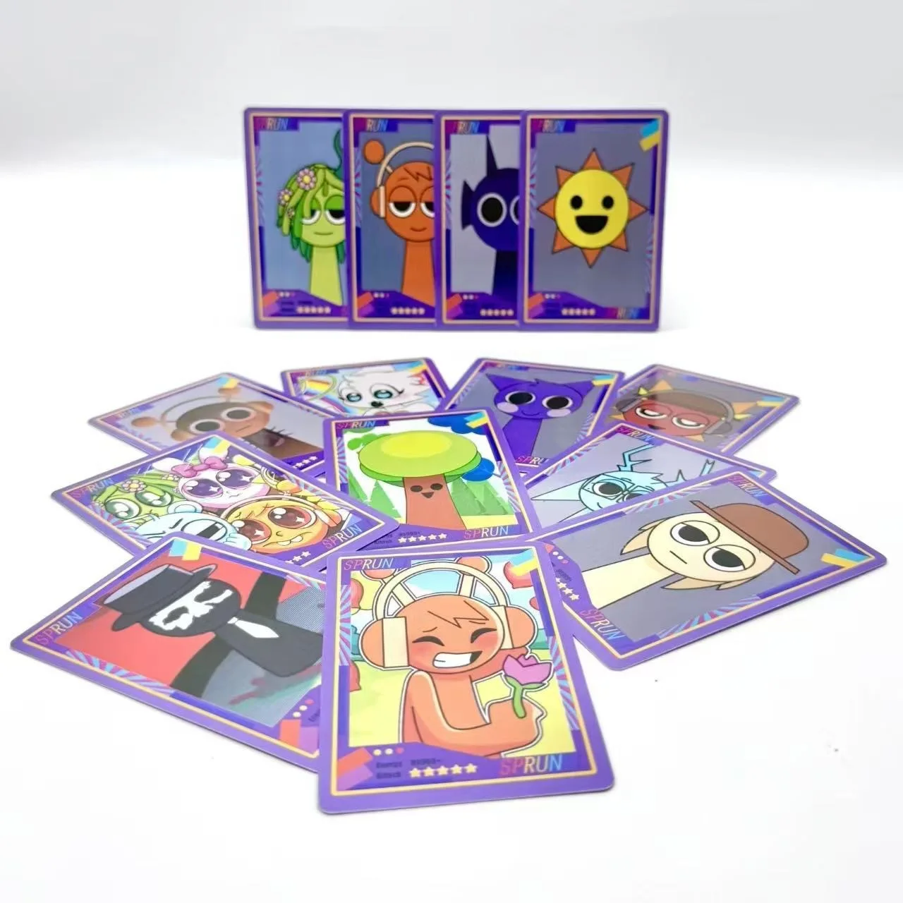 54pcs Incredibox Sprunki Double Sided Printing Card Cartoon Lomo Cards HD Photocard Kids Gift Collection Cards kpop photo cards,photo cards,comics photo cards,manga photo cards