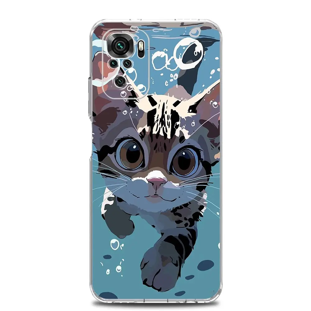 Cartoon Lovely Cat Art Fashion Phone Case Cover