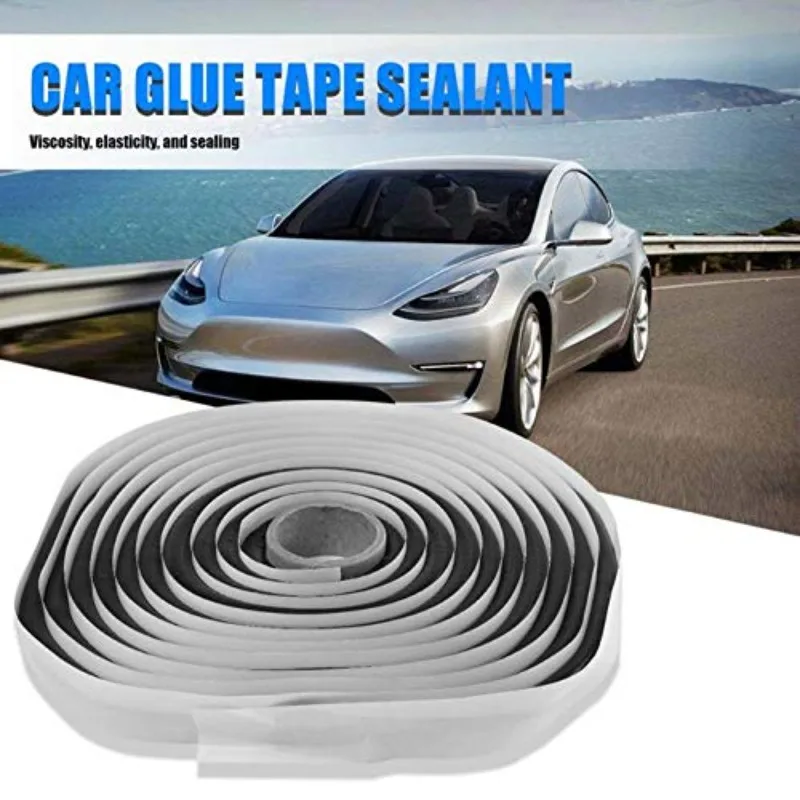 เทปยางบิวทิลกันน้ำสีดำ ขนาด 9 มม.*4 ม. สำหรับซ่อมไฟรถยนต์ ระบบเสียง ประตูและหน้าต่าง แบบม้วน 1