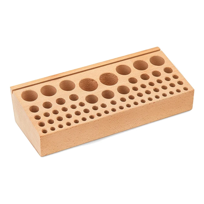 

Wooden Leather Tool Holder,68 Holes Leather Tool Rack,Leather Tools Storage Box For Leather Working Making Punch Tools