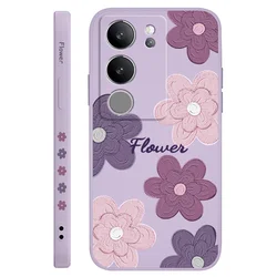 Elegant Mottled Flowers Phone Case - Vibrant & Stylish Design for Y33T(Y33S) (Light Purple)