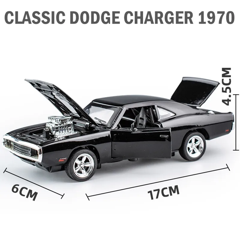1:32 Alloy The Fast And The Furious Dodge Car Model With Sound And Light Diecasts & Toy Vehicles Pull Back Car Collection Toys 5