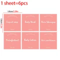 6pcs pink label