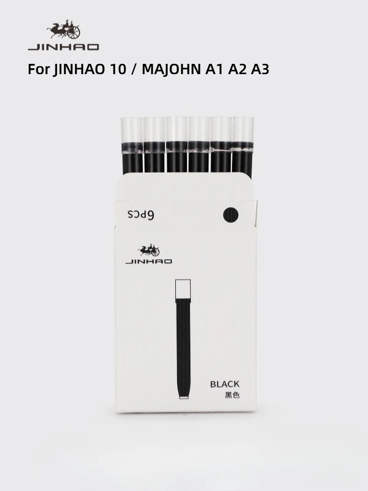 240/6 PCS JINHAO 20 10 프레스 만년필 잉크 리필 카트리지 블랙/블루 A1 A2 JINHAO 20 학교 사무용품 문구