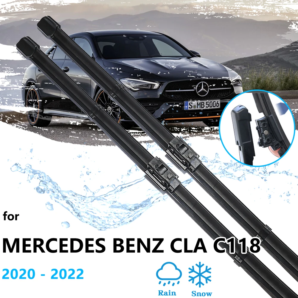 

2x For Mercedes Benz CLA C118 2020 2021 2022 Frameless Winter Wiper Blades Cutter Cleaning Windshield Windscreen Car Accessories