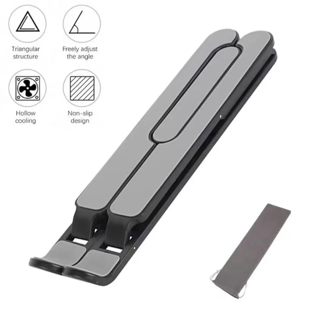 Suporte Base Notebook Tablet Portátil Regulável Dobrável de MEtal e Plastico - 3