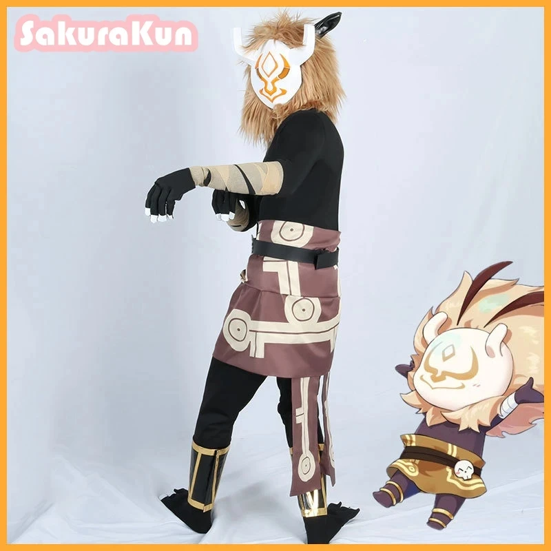 

Костюм для косплея Hilichurl, косплей, игра Genshin, ролевая игра Hilichurl, плюшевая накладка на голову