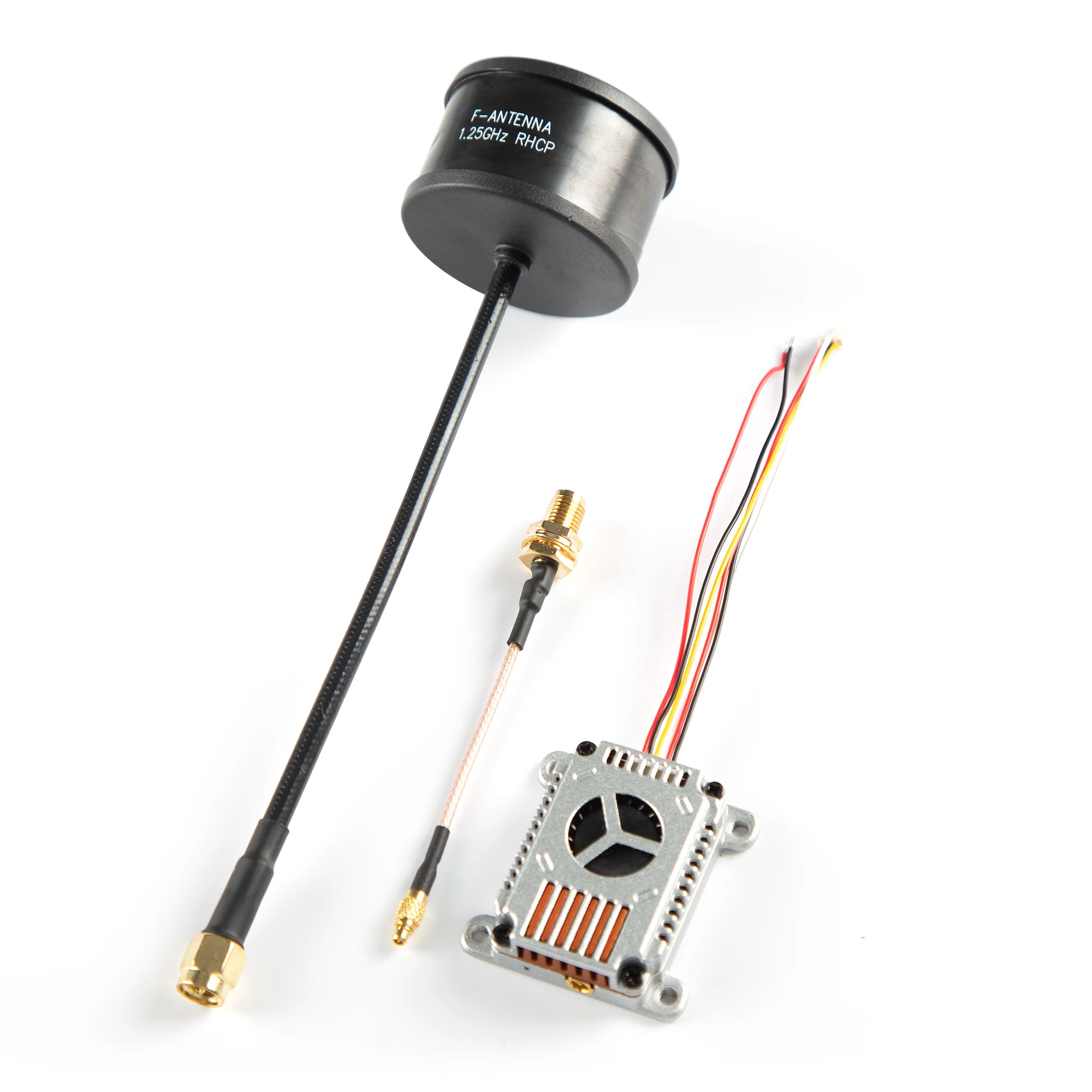 Émetteur vidéo 1.2G 3W VTX 3000mW pour FPV drone RC installé sur un drone avec antenne