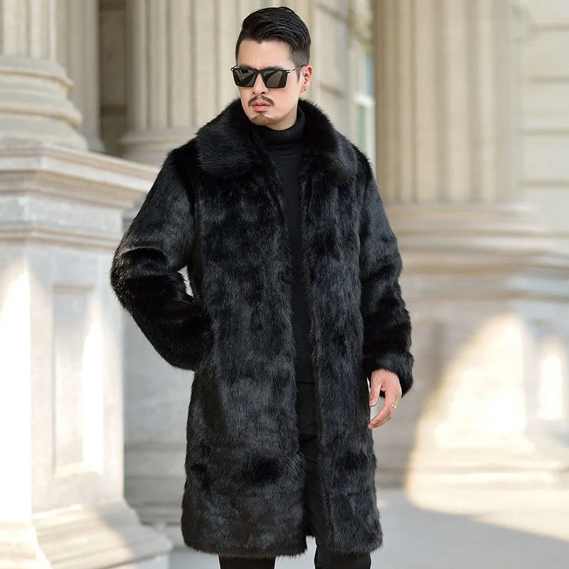 

Winter Long Coat Faux Fur Jackets Parkas