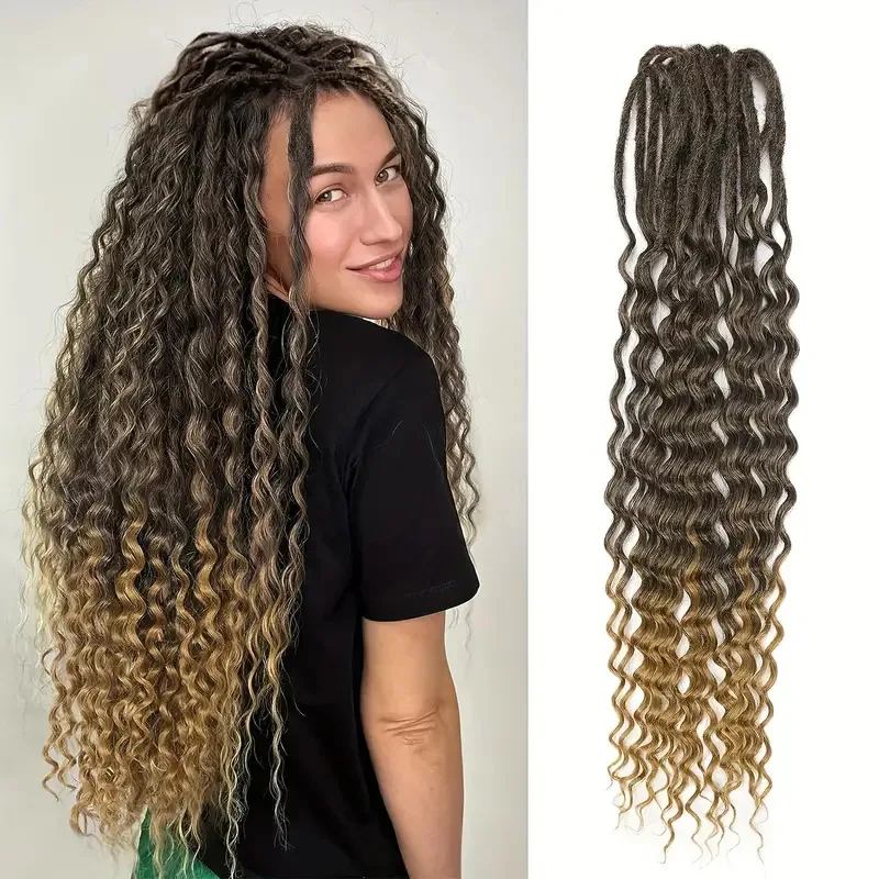 

Double Ended Dreadlock Extensions, 10 Strands, Synthetic Wavy Extensions, Soft Handmade Dreads, 0.6 cm Braid, 24"