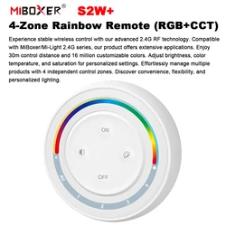 Enhanced Rainbow Remote for Customizable Lighting - Adjustable Saturation, CCT, and Brightness RGB Controller (S2W - 4 - Zone)