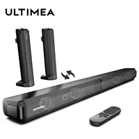 ULTIMEA 2.2ch 100W TV Soundbar, 2-in-1 Detachable Bluetooth 5.3 Soundbar for TV, 3 EQ Modes, Bass Adjustable for TV Speakers 1