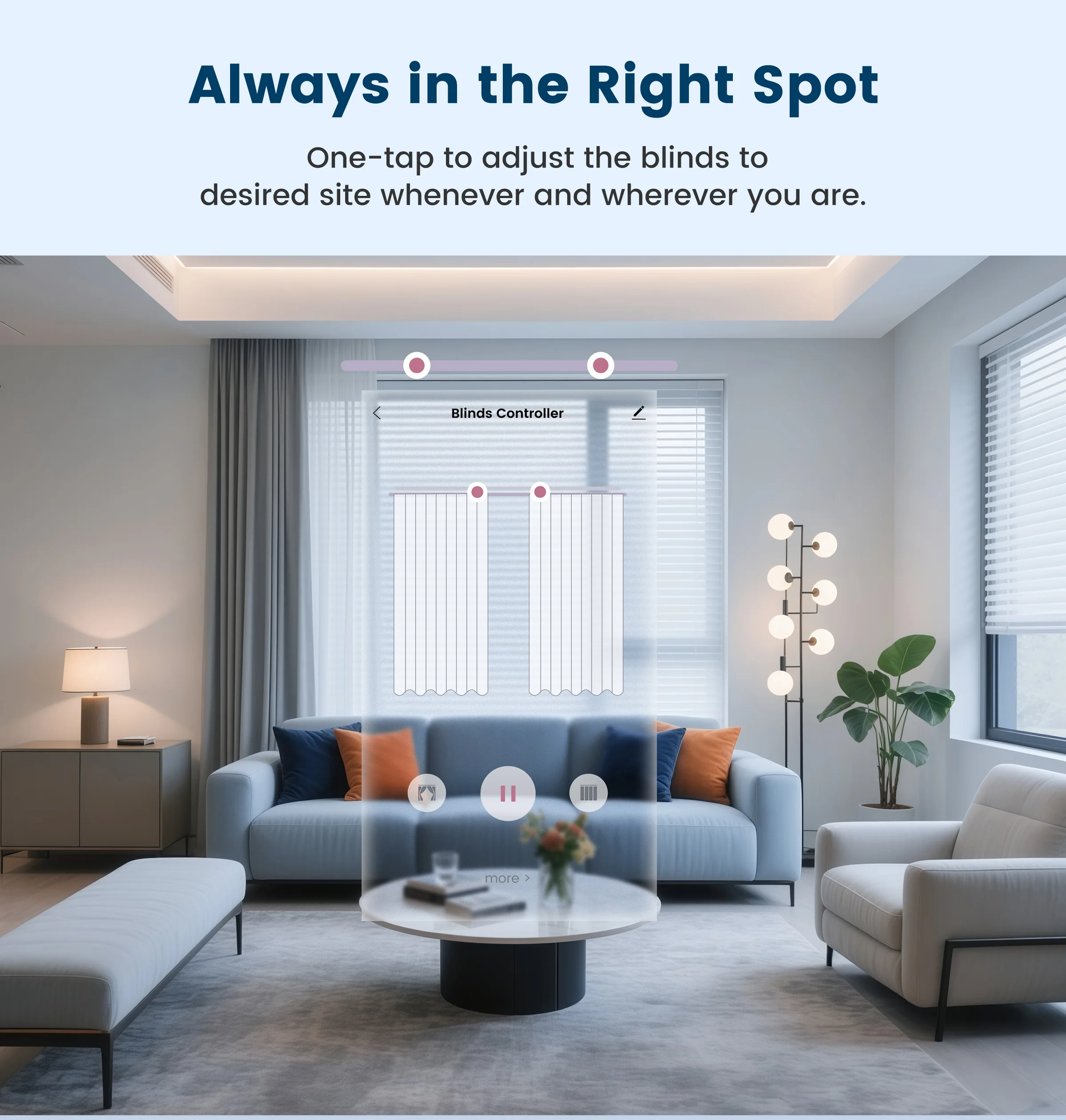 Smart Curtain Motor - WiFi Motorized Roller Shade with Alexa  Google Home Support