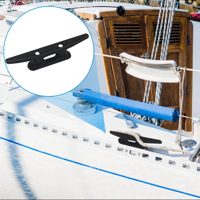 1Pc Iron Black Boat Cleat Dock Fit for Mooring Ship Accessories Nautical Beach Lake Marine Kayak Canoe Deck Cleats 99*18*13mm
