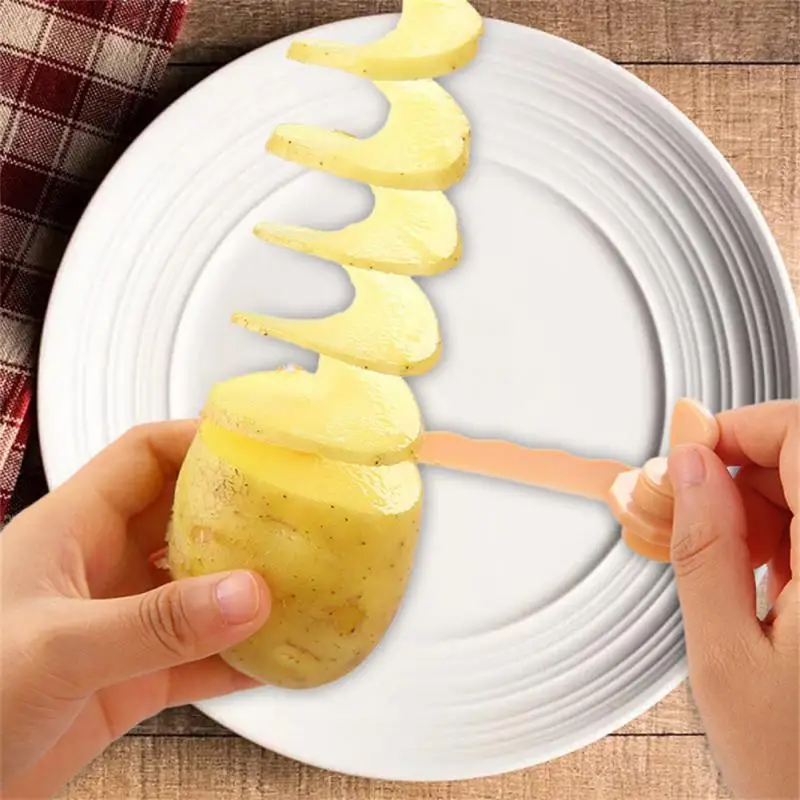 Twisty tater cutter: fun and easy spiral potato slicer