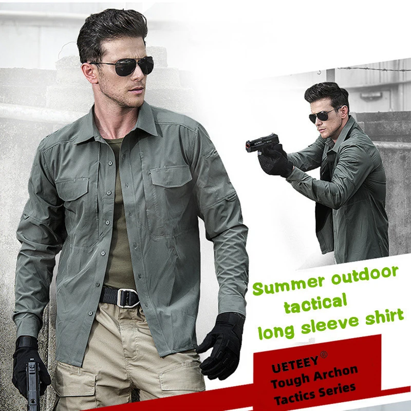 6XL Top Quality Tactical Shirts Men Summer Hot Sale SWAT Outdoor Combat  Multi-pocket Quick Dry Cargo Camping Long-sleeved Shirt - AliExpress