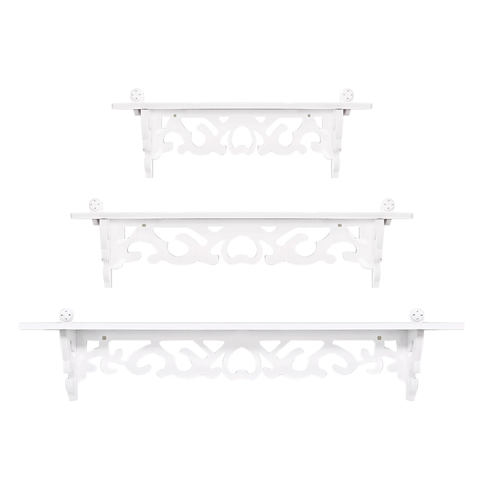 Floating Wall Storage Rack Set of 3 Shabby Floating Wall Shelves Bookshelf Display Shelf Storage Rack Display Shelf