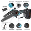 Jemi Tool 21V mini chainsaw, 6 inch electric chainsaw with automatic lubrication system for garden, yard 6
