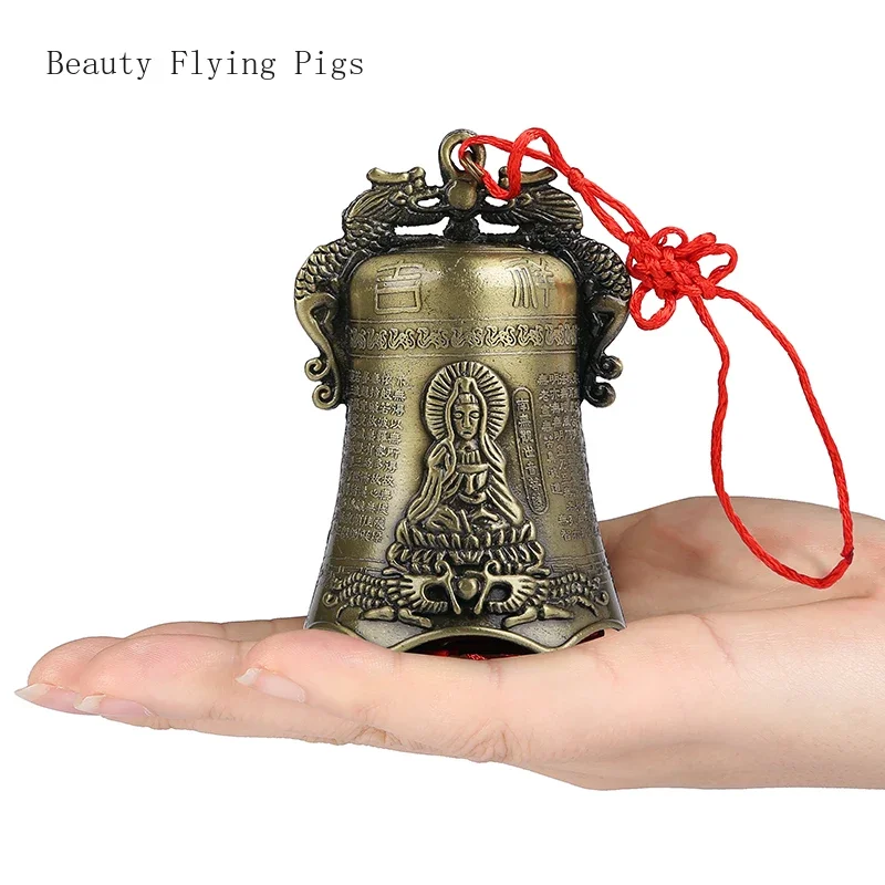 Alloy Wind Chime Car Pendant Buddhist Hall Ornament Supplies Lucky Fortune Fengshui Craft Home Bell Decoration Customized Gift 3