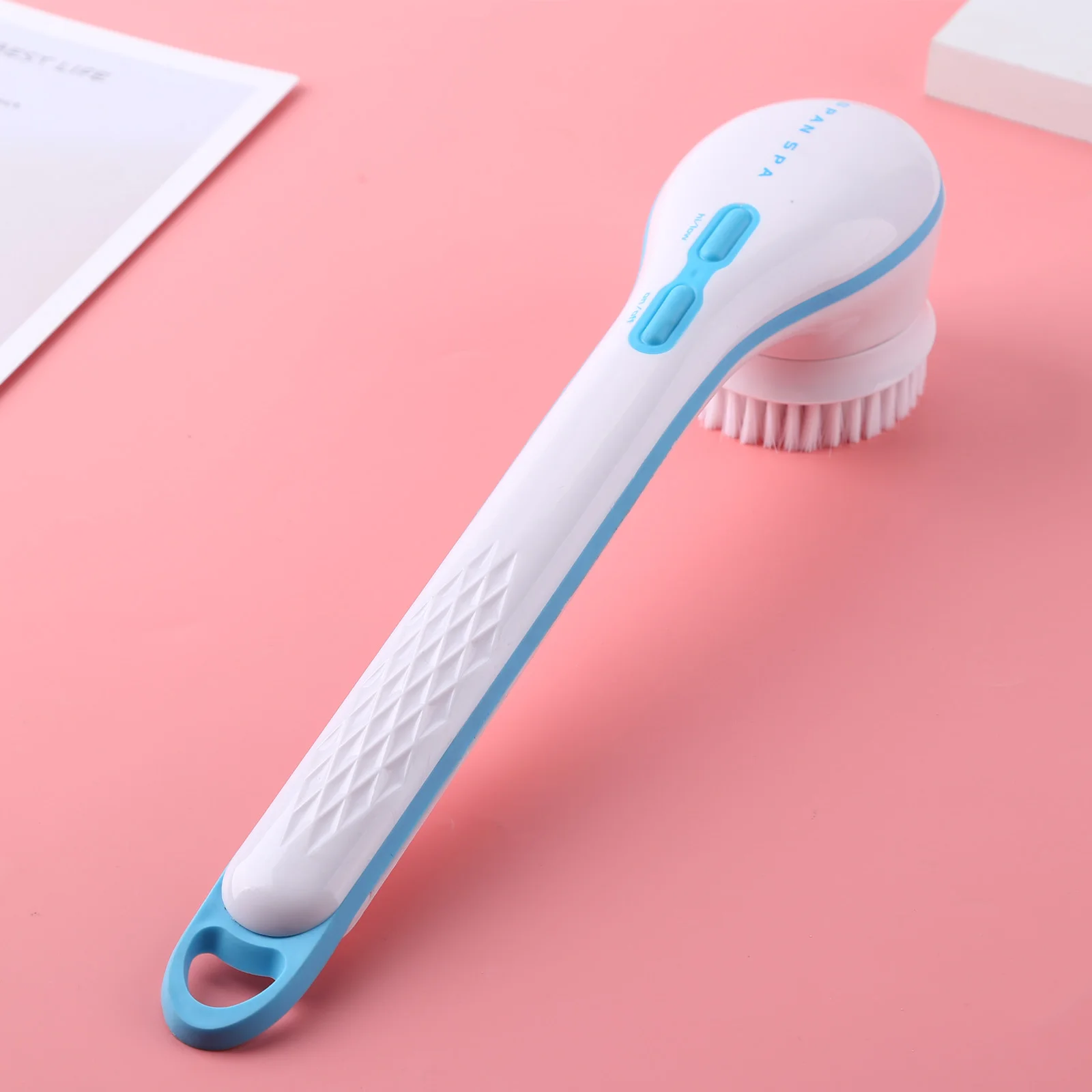 Massager Bath Brush Waterproof Rotating Scrubber Shower Brush Long Handle 5 Heads Skin Care Set cleaning brush