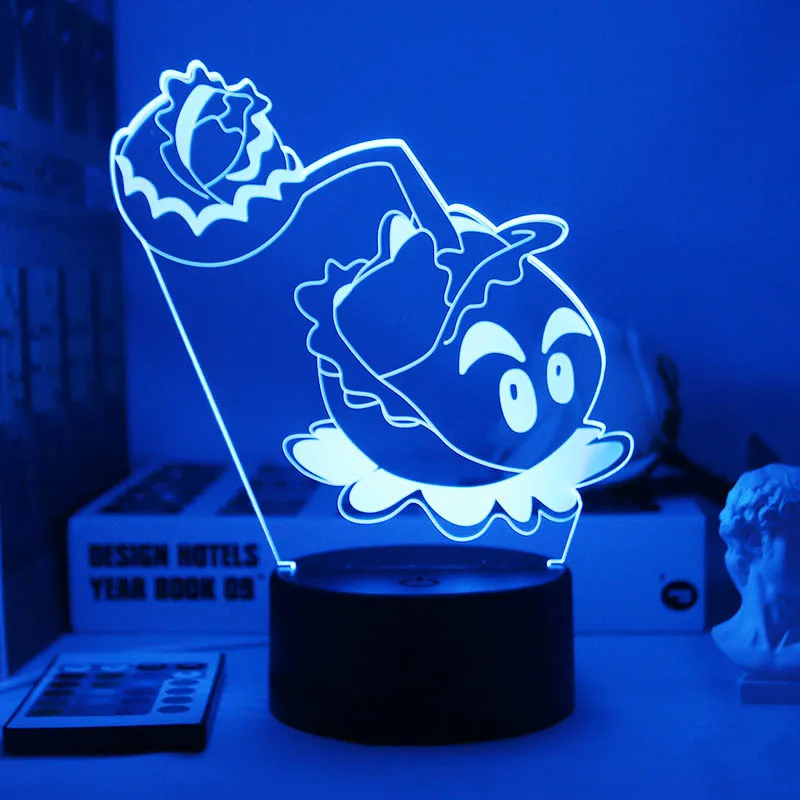 Creative 3D Night Light - Football Zombie & Peashooter Figurine Toy