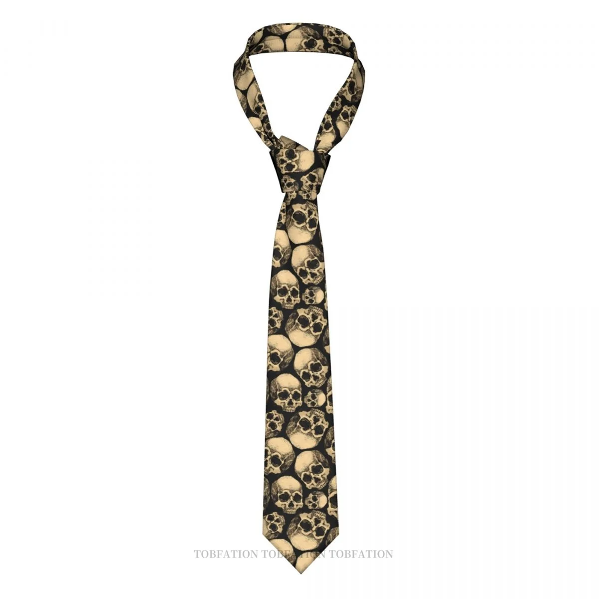 

Skulls Black Skull Skeleton Classic Men's Printed Polyester 8cm Width Necktie Cosplay Party Accessory