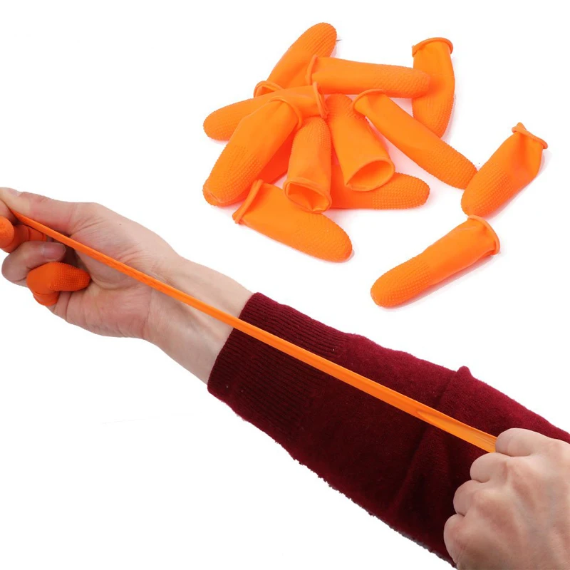 100 disposable latex finger covers anti-static natural anti-static fingertip protective gloves work nail art tools
