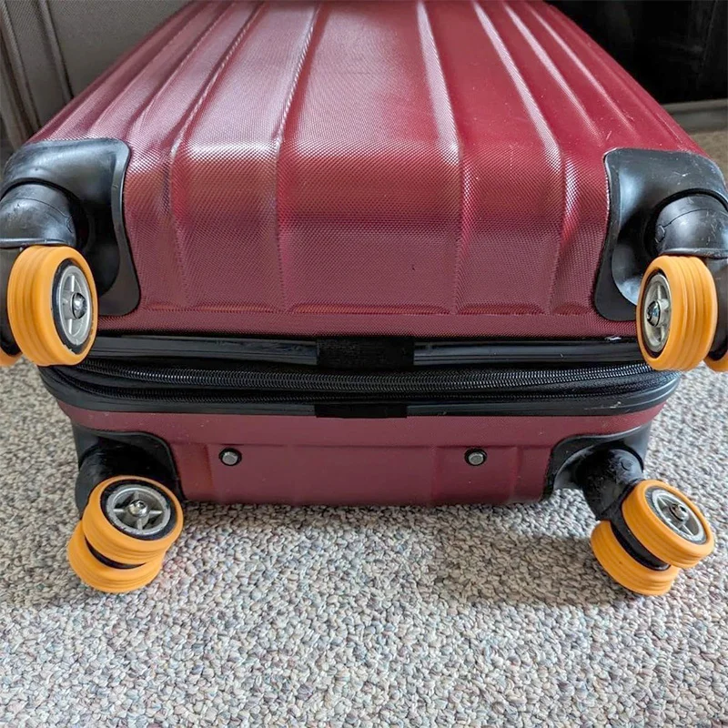 8 Pcs Silicone Wheels Protector Suitable for Two-wheeled Luggage Reduce Noise Silent Caster Sleeve Suitcase Accessories 4