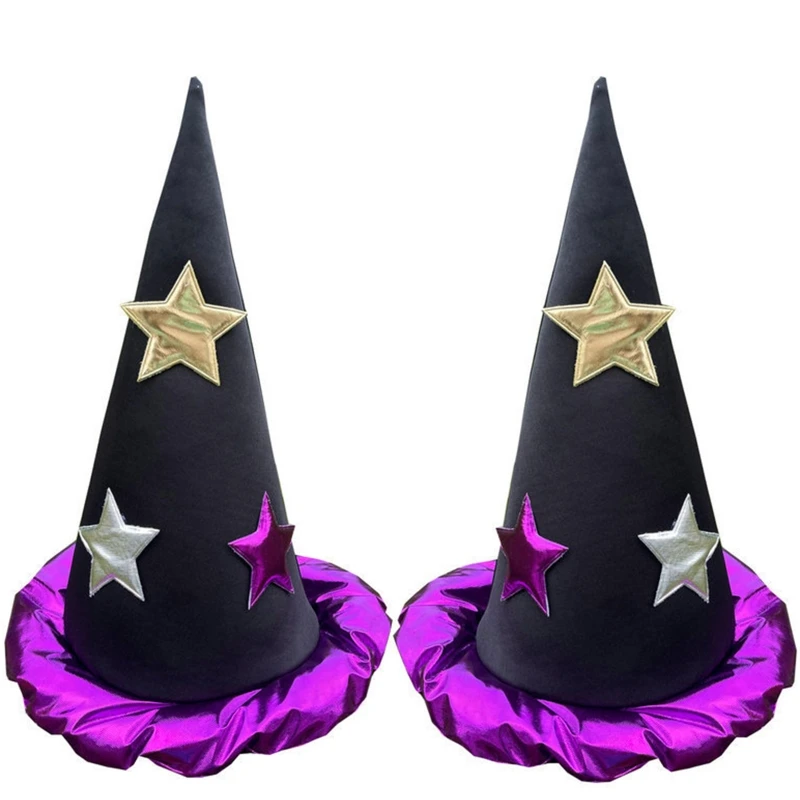 

Halloween Witch Wizard Hat Party Costume Headgear Devil Cosplay Props Decoration Accessories for Adult Women Men M6CD